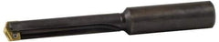 Allied Machine and Engineering - Series 2.5, 1-3/16 to 1-3/8" Diam, 1-1/4" Diam Straight Shank, Straight Flute Spade Drill - 7-3/8" Max Depth, 8-41/64" Body Length, 12" OAL, Standard Length, Through Coolant - Apex Tool & Supply