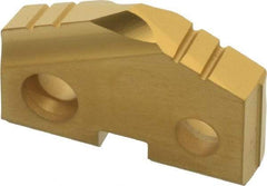 Allied Machine and Engineering - 31/32" Diam x 3/16" Thick, Seat Code 2, 132° Included Angle Spade Drill Insert - TiN Coated, Carbide, Grade K20, Series T-A - Apex Tool & Supply