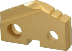 Allied Machine and Engineering - 1" Diam x 3/16" Thick, Seat Code 2, 132° Included Angle Spade Drill Insert - TiN Coated, Carbide, Grade K20, Series T-A - Apex Tool & Supply