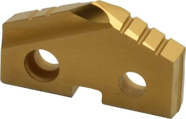 Allied Machine and Engineering - 1-3/32" Diam x 3/16" Thick, Seat Code 2, 132° Included Angle Spade Drill Insert - TiN Coated, Carbide, Grade K20, Series T-A - Apex Tool & Supply