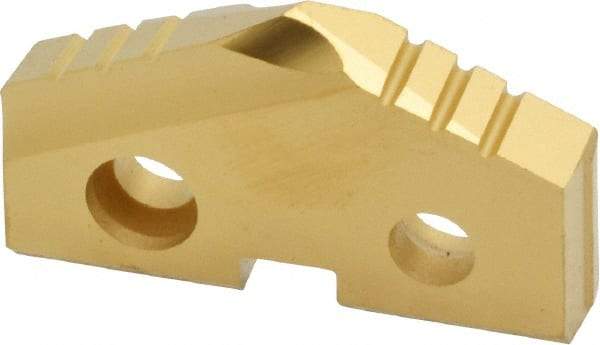 Allied Machine and Engineering - 1-1/8" Diam x 3/16" Thick, Seat Code 2, 132° Included Angle Spade Drill Insert - TiN Coated, Carbide, Grade K20, Series T-A - Apex Tool & Supply