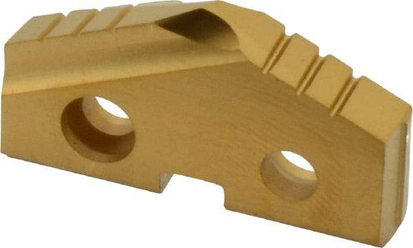 Allied Machine and Engineering - 1-5/32" Diam x 3/16" Thick, Seat Code 2, 132° Included Angle Spade Drill Insert - TiN Coated, Carbide, Grade K20, Series T-A - Apex Tool & Supply