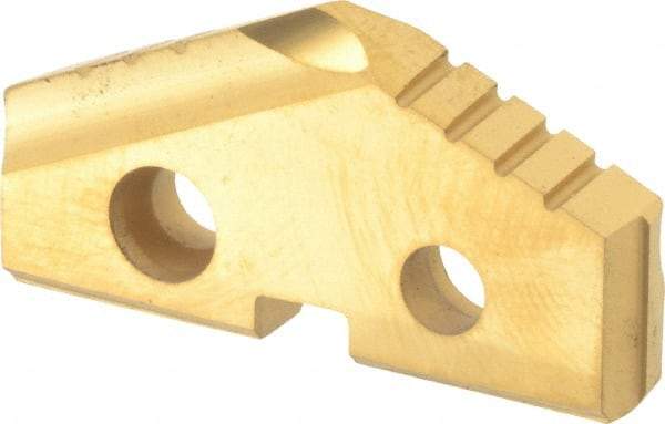 Allied Machine and Engineering - 1-1/4" Diam x 3/16" Thick, Seat Code 2, 132° Included Angle Spade Drill Insert - TiN Coated, Carbide, Grade K20, Series T-A - Apex Tool & Supply