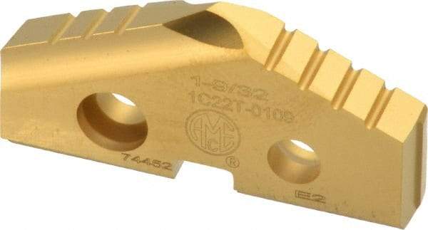 Allied Machine and Engineering - 1-9/32" Diam x 3/16" Thick, Seat Code 2, 132° Included Angle Spade Drill Insert - TiN Coated, Carbide, Grade K20, Series T-A - Apex Tool & Supply