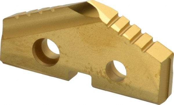 Allied Machine and Engineering - 1-5/16" Diam x 3/16" Thick, Seat Code 2, 132° Included Angle Spade Drill Insert - TiN Coated, Carbide, Grade K20, Series T-A - Apex Tool & Supply
