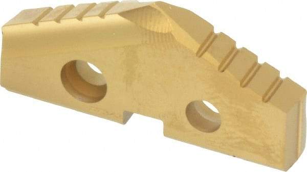 Allied Machine and Engineering - 1-3/8" Diam x 3/16" Thick, Seat Code 2, 132° Included Angle Spade Drill Insert - TiN Coated, Carbide, Grade K20, Series T-A - Apex Tool & Supply