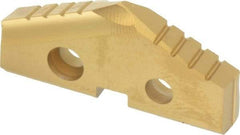 Allied Machine and Engineering - 1-3/8" Diam x 3/16" Thick, Seat Code 2, 132° Included Angle Spade Drill Insert - TiN Coated, Carbide, Grade K20, Series T-A - Apex Tool & Supply