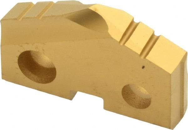 Allied Machine and Engineering - 1" Diam x 3/16" Thick, Seat Code 2, 132° Included Angle Spade Drill Insert - TiN Coated, Carbide, Grade P40, Series T-A - Apex Tool & Supply