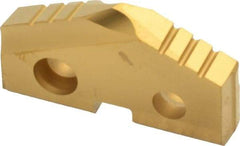 Allied Machine and Engineering - 1-1/8" Diam x 3/16" Thick, Seat Code 2, 132° Included Angle Spade Drill Insert - TiN Coated, Carbide, Grade P40, Series T-A - Apex Tool & Supply