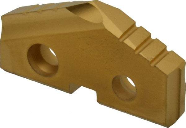 Allied Machine and Engineering - 1-3/16" Diam x 3/16" Thick, Seat Code 2, 132° Included Angle Spade Drill Insert - TiN Coated, Carbide, Grade P40, Series T-A - Apex Tool & Supply
