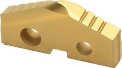 Allied Machine and Engineering - 1-7/32" Diam x 3/16" Thick, Seat Code 2, 132° Included Angle Spade Drill Insert - TiN Coated, Carbide, Grade P40, Series T-A - Apex Tool & Supply
