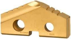 Allied Machine and Engineering - 1-1/4" Diam x 3/16" Thick, Seat Code 2, 132° Included Angle Spade Drill Insert - TiN Coated, Carbide, Grade P40, Series T-A - Apex Tool & Supply