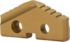 Allied Machine and Engineering - 1-9/32" Diam x 3/16" Thick, Seat Code 2, 132° Included Angle Spade Drill Insert - TiN Coated, Carbide, Grade P40, Series T-A - Apex Tool & Supply