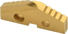 Allied Machine and Engineering - 1-3/8" Diam x 3/16" Thick, Seat Code 2, 132° Included Angle Spade Drill Insert - TiN Coated, Carbide, Grade P40, Series T-A - Apex Tool & Supply