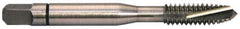 Balax - #10-24 UNC, 3 Flute, Bright Finish, Powdered Metal Spiral Point Tap - Plug Chamfer, Right Hand Thread, 2-3/8" OAL, 0.64" Thread Length, 0.194" Shank Diam, Series BX100 - Exact Industrial Supply