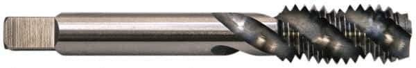 Balax - 5/8-11 UNC 4 Flute 2B Modified Bottoming Spiral Flute Tap - Powdered Metal, Bright Finish, 3-13/16" OAL, Right Hand Flute, Right Hand Thread, H5, Series BX200 - Apex Tool & Supply