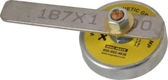 Mag-Mate - 250 Amps Grounding Capacity, 3-1/2" Diam, 2-1/4" High, 35 Lb Max Pull Force, Rare Earth Magnetic Welding & Fabrication Ground Clamp - 55 Lb Average Pull Force, Round Cup Magnet, Brass Stud, Compatible with Flat Surface - Apex Tool & Supply