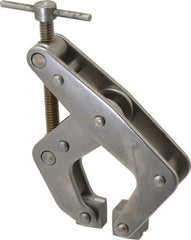 Kant Twist - 700 Lb, 2" Max Opening, 1-1/8" Open Throat Depth, 1-1/4" Closed Throat Depth, Cantilever Clamp - Stainless Steel Jaw, T-Handle, 3-1/2" OAL, 3-1/4" Max Width - Apex Tool & Supply