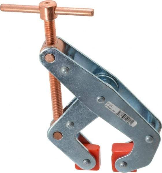 Kant Twist - 1,500 Lb, 3" Max Opening, 1-1/4" Open Throat Depth, 1-3/4" Closed Throat Depth, Cantilever Clamp - Polyurethane Jaw, T-Handle, 5-1/4" OAL, 5" Max Width - Apex Tool & Supply