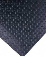 Wearwell - 75' Long x 5' Wide, Dry Environment, Anti-Fatigue Matting - Black, Vinyl with Nitrile Blend Base, Beveled on 4 Sides - Apex Tool & Supply
