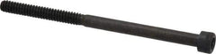 Made in USA - #10-24 UNC Hex Socket Drive, Socket Cap Screw - Alloy Steel, Black Oxide Finish, Partially Threaded, 3" Length Under Head - Apex Tool & Supply