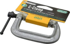 Wilton - Light-Duty 2" Max Opening, 1-1/8" Throat Depth, Ductile Iron Standard C-Clamp - 800 Lb Capacity, 0" Min Opening, Standard Throat Depth - Apex Tool & Supply