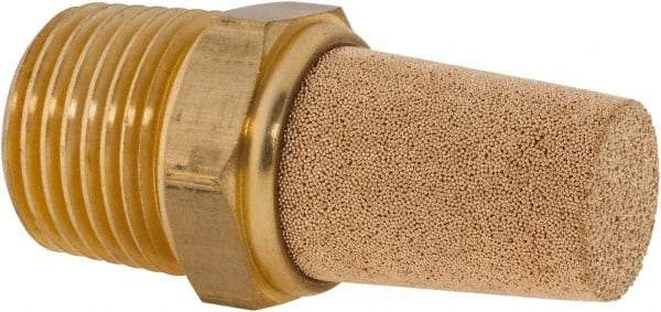 ARO/Ingersoll-Rand - 1/8 Male NPT, 7/16" Hex, 1-1/8" OAL, Muffler - 250 Max psi - Apex Tool & Supply