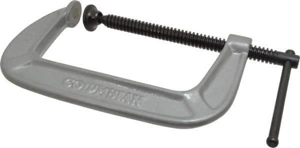 Wilton - Light-Duty 6" Max Opening, 3-1/4" Throat Depth, Ductile Iron Standard C-Clamp - 1,400 Lb Capacity, 0" Min Opening, Standard Throat Depth - Apex Tool & Supply