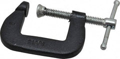 Wilton - Light-Duty 1" Max Opening, 1" Throat Depth, Forged Steel Standard C-Clamp - 500 Lb Capacity, 0" Min Opening, Standard Throat Depth, Steel Screw - Apex Tool & Supply