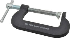 Wilton - Light-Duty 2" Max Opening, 1-1/4" Throat Depth, Forged Steel Standard C-Clamp - 875 Lb Capacity, 0" Min Opening, Standard Throat Depth, Steel Screw - Apex Tool & Supply