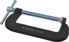 Wilton - Light-Duty 3" Max Opening, 1-3/8" Throat Depth, Forged Steel Standard C-Clamp - 1,100 Lb Capacity, 0" Min Opening, Standard Throat Depth, Steel Screw - Apex Tool & Supply