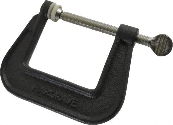 Wilton - Light-Duty 2-1/2" Max Opening, 2-5/16" Throat Depth, Ductile Iron Standard C-Clamp - 550 Lb Capacity, 0" Min Opening, Standard Throat Depth, Steel Screw - Apex Tool & Supply