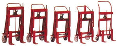 Wesco Industrial Products - 6,000 Lb Capacity, 12" Lift Twin Machinery Movers - 23" Overall Width, 6" Fork Length, 1-1/8" Lowered Height - Apex Tool & Supply