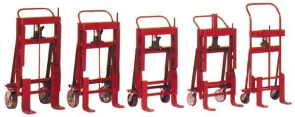 Wesco Industrial Products - 4,000 Lb Capacity, 12" Lift Twin Machinery Mover - 1-1/8" Min Lift Height, 6" Fork Length, 23" Overall Width - Apex Tool & Supply
