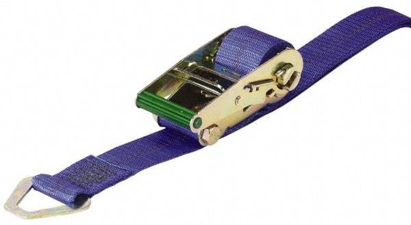 Wesco Industrial Products - 12' Long x 2-1/8" Wide, 1 Ply, Nylon Web Sling - Blue, with Delta Rings - Apex Tool & Supply