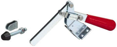 De-Sta-Co - 375 Lb Holding Capacity, Vertical Handle, Manual Hold Down Toggle Clamp - 60° Handle Movement, 185° Bar Opening, Solid Bar, Flanged Base, Carbon Steel - Apex Tool & Supply