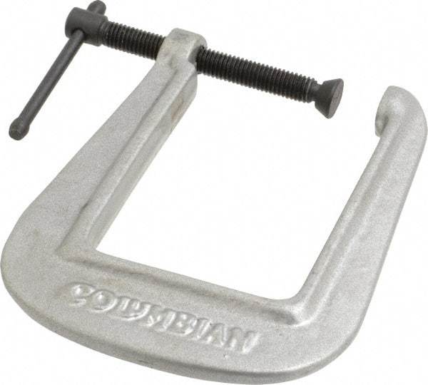 Wilton - Light-Duty 2" Max Opening, 3-1/2" Throat Depth, Ductile Iron Standard C-Clamp - 450 Lb Capacity, 0" Min Opening, Deep Throat - Apex Tool & Supply