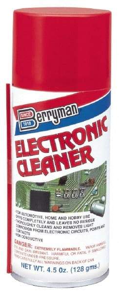 Berryman Products - Light Hydrotreated Naphtha Electrical Cleaner - 4.5 oz Aerosol Can - Apex Tool & Supply