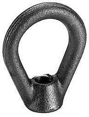 Gibraltar - 5,000 Lb Capacity, 5/8-11 Thread, Galvanized Finsih, Carbon Steel Heavy Duty Lifting Eye Nut - Grade C-1030, 3" High, 1-1/2" Inside & 2-1/2" Outside Eye Diam, 1-3/8" Bell/Base Width - Apex Tool & Supply