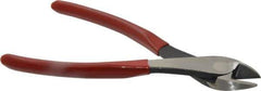 Proto - 8-1/2" OAL, Diagonal Cutter - 3/4" Jaw Length x 1-7/32" Jaw Width, Round Head, Plastisol Handle - Apex Tool & Supply