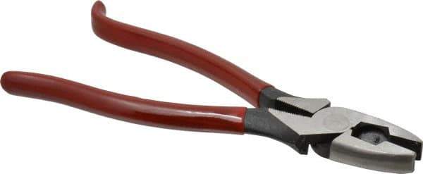 Proto - 9-1/4" OAL, 1-9/16" Jaw Length x 1-9/32" Jaw Width, Ironworker's Pliers - Standard Jaw, Standard Head, Plastisol Handles - Apex Tool & Supply