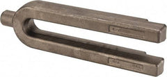 Made in USA - 2-3/4" Wide x 1-1/4" High, Carbon Steel, Plain, U Shaped Strap Clamp - 15/16" Stud, 10" OAL, 9" Slot Length, 15/16" Slot Width - Apex Tool & Supply