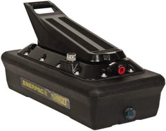 Enerpac - 10,000 psi Air-Hydraulic Pump & Jack - 230 Cu In Oil Capacity, Use with Single Acting Cylinders, Advance, Hold & Retract - Apex Tool & Supply