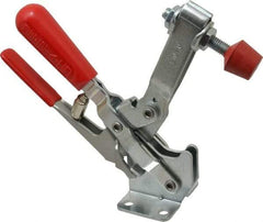 De-Sta-Co - 600 Lb Holding Capacity, Vertical Handle, Manual Hold Down Toggle Clamp - 58° Handle Movement, 103° Bar Opening, U-Bar, Flanged Base, Electro-Plated Zinc, Carbon Steel - Apex Tool & Supply
