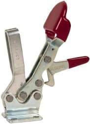 De-Sta-Co - 500 Lb Holding Capacity, Horizontal Handle, Manual Hold Down Toggle Clamp - 70° Handle Movement, 92° Bar Opening, U-Bar, Flanged Base, Electro-Plated Zinc, Carbon Steel - Apex Tool & Supply