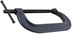 Wilton - Regular-Duty 6" Max Opening, 2-15/16" Throat Depth, Forged Steel Standard C-Clamp - 4,500 Lb Capacity, 0" Min Opening, Standard Throat Depth - Apex Tool & Supply