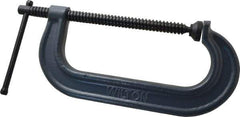 Wilton - Regular-Duty 8" Max Opening, 3-7/16" Throat Depth, Forged Steel Standard C-Clamp - 5,200 Lb Capacity, 0" Min Opening, Standard Throat Depth - Apex Tool & Supply