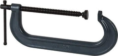 Wilton - Regular-Duty 10" Max Opening, 3-3/4" Throat Depth, Forged Steel Standard C-Clamp - 6,000 Lb Capacity, 1-1/2" Min Opening, Standard Throat Depth - Apex Tool & Supply