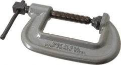 Wilton - Heavy-Duty 3" Max Opening, 2" Throat Depth, Forged Steel Standard C-Clamp - 8,750 Lb Capacity, 0" Min Opening, Standard Throat Depth, Cold Drawn Steel Screw - Apex Tool & Supply