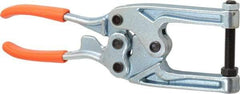 Lapeer - 725.75 Kg Load Capacity, 2-1/4" Throat Depth, 9-3/4" OAL, Carbon Steel, C Style Plier Clamp - 1-3/4" Max Jaw Capacity, 3/8-24 Spindle, 1.22" Open Throat Height, Orange Handle, Spindle End - Apex Tool & Supply